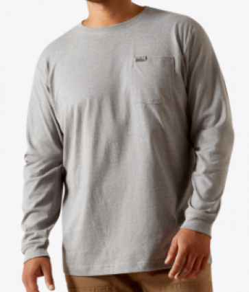 M RBR CTN STRNG LS TEE HGREY