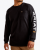 M RBR CTN STRNG LOGO LS BLACK