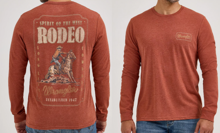 MNS RODEO SPIRIT LS TEE RUST