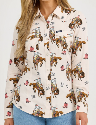 WMS PUNCHY BRONC RIDER LS SHIRT