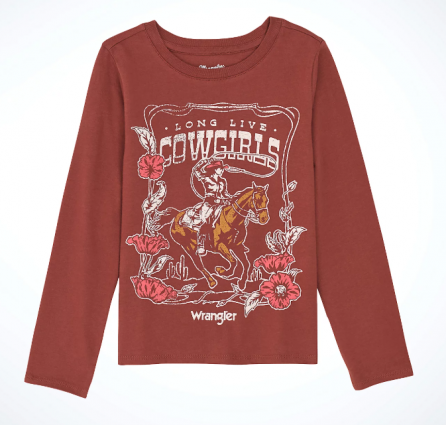 GIRLS LONG LIVE COWGIRLS LS TEE