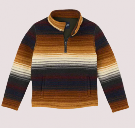 BOYS SHERPA PULLOVER STRIPE
