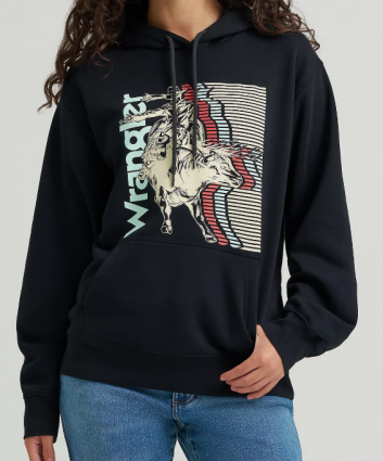 WMS RETRO GRAPHIC HOODIE BLACK