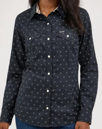 WMS RETRO DRESS SHIRT BLACK