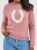 WMS RETRO HORSESHOE SWEATER PINK