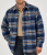MNS FLANNEL SHACKET NAVY PLAID