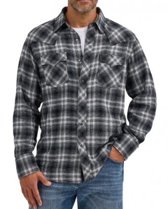 MNS RETRO FLANNEL SNAP GRAY