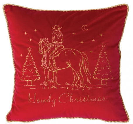 WRANGLER HOWDY CHRISTMAS PILLOW