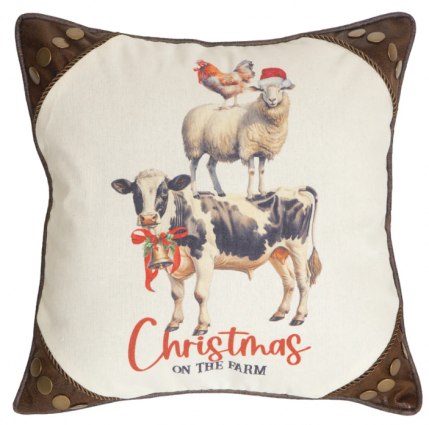 CHRISTMAS ON THE FARM PILLOW