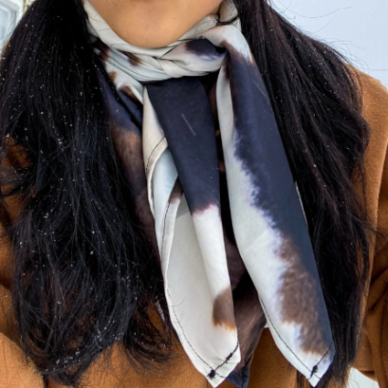 BROWN COW PRINT WILD RAG