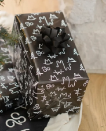 BLACK BRAND WRAPPING PAPER