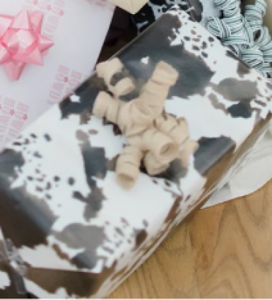 BROWN COWHIDE WRAPPING PAPER