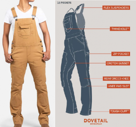 Freshley Overall - Saddle Brown