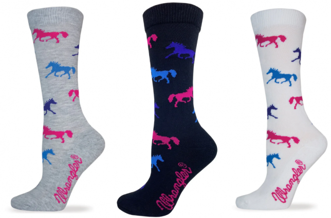 LADIES HORSE CREW SOCK