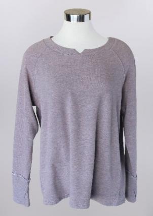 KH LS KNIT SHIRT LILAC