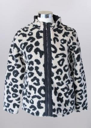 KH LEOPARD FLEECE ZIP JACKET