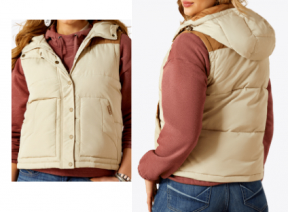 WMS FRONTIER PUFFER VEST OYSTER