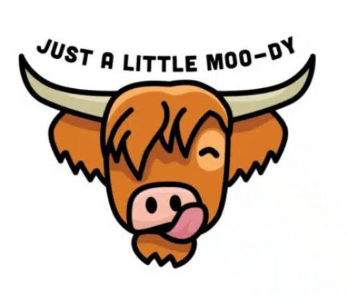 HIGHLAND COW STICKER