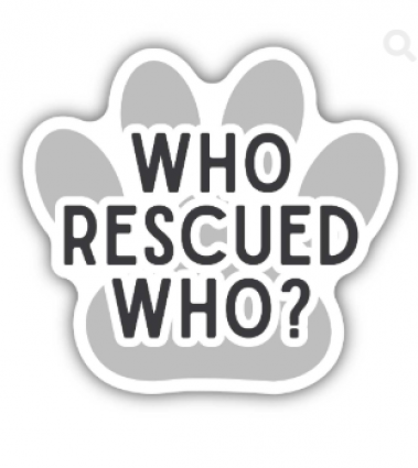WHO RESCUED WHO STICKER