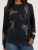 WMS SWEATSHIRT WESTERN PRINT BLK