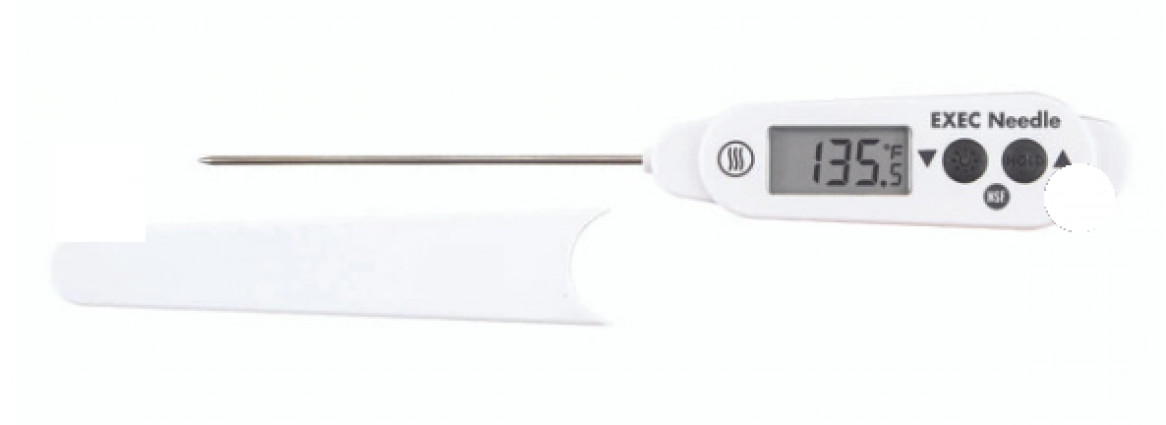 EXEC NEEDL POCKT DIGT THERMO WHT