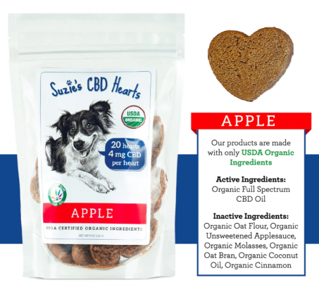 SUZIE'S CBD TREAT HEARTS APPLE