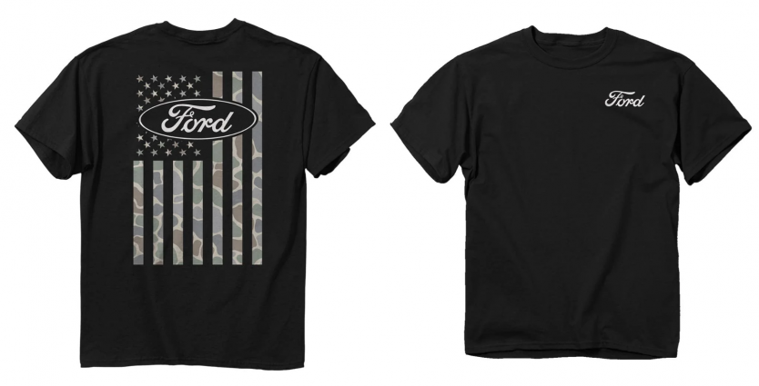 FORD LOGO USA CAMO FLAG SHIRT