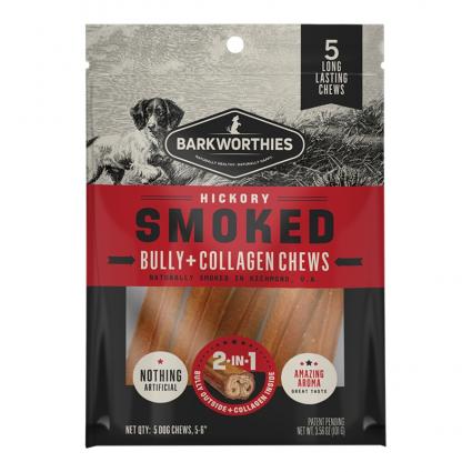 BW 6" SMOKED BULLY+COLLAGEN 5PK