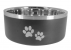 THOOZY PET BOWL W/PAWS BLACK 32