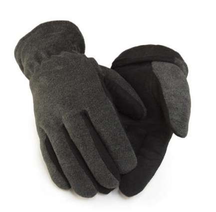 DEERSKIN FLEECE GLOVES GREY