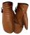 PREMIUM FG LEATHER MITTEN BROWN
