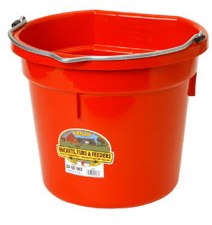 20QT FLAT BACK BUCKET RED