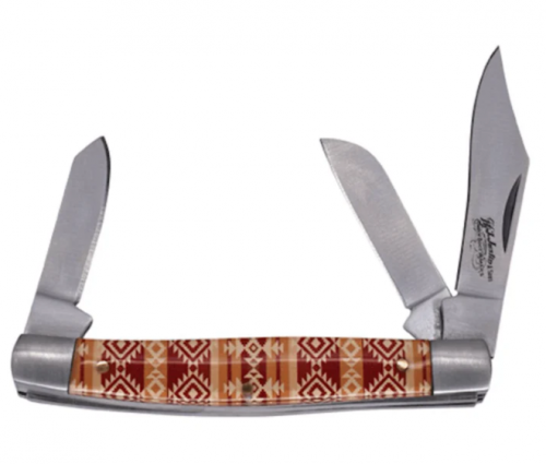 JSTN STCKMN KNIFE TAN RED AZTEC
