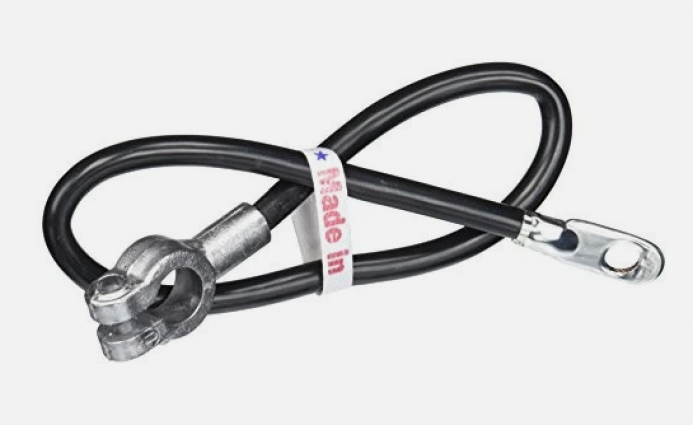 4GA 20"TOP POST BATT CABLE BLK