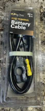 4GA 32"TOP POST BATT CABLE BLK