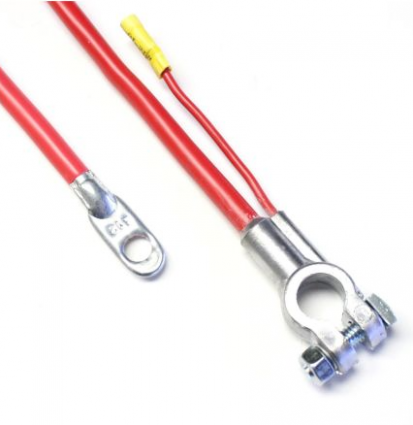 2GA 32"TOP POST BATT CABLE RED