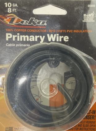 BLACK 10GA 8' PRIMARY WIRE