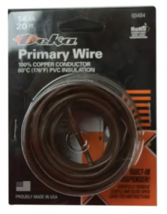 BROWN 14GA 20' PRIMARY WIRE