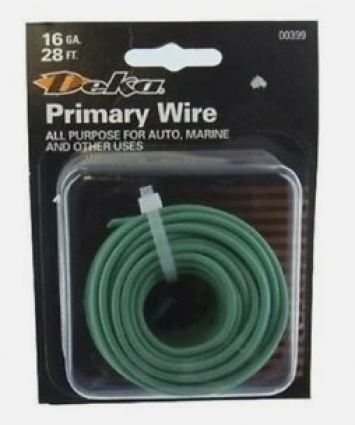 GREEN 16GA  28' PRIMARY WIRE
