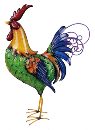 32" BRIGHT METAL ROOSTER
