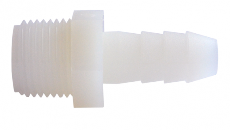 1/4 NPTM X 3/8 HB NYLON