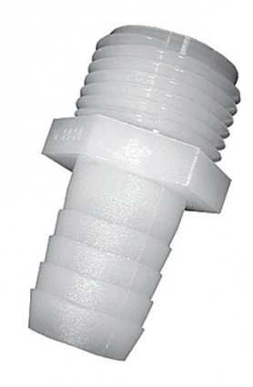 GHTM X 1/2" NYLON HOSE BARB FIT.