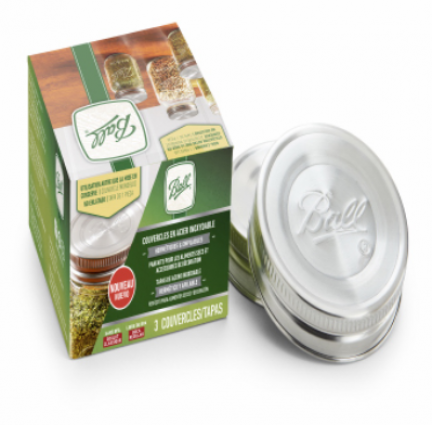 3PK STAINLESS LIDS REG MOUTH