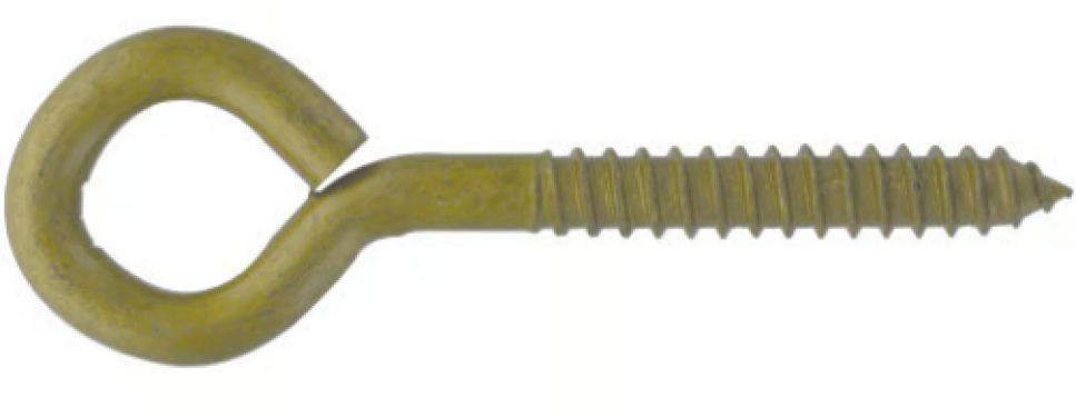 FG EYE LAG BOLT 5/16 X 4 GOLD