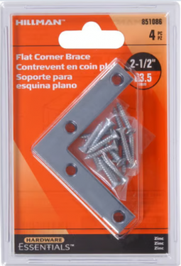 CD-FLT CNR IRN 2.5 X .5 ZINC