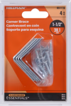CD-CRN BRACE 1-1/2 X 5/8 ZINC