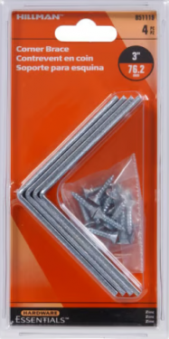 CD-CRN BRACE 3 X 3/4 ZINC