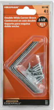 CD-DBL CRNR BRC 2-1/2 ZINC