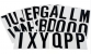 ADHESIVE LETTER PK BLCK WHITE 3"