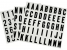 ADHESIVE LETR NMBR PK BLK WHT 1"